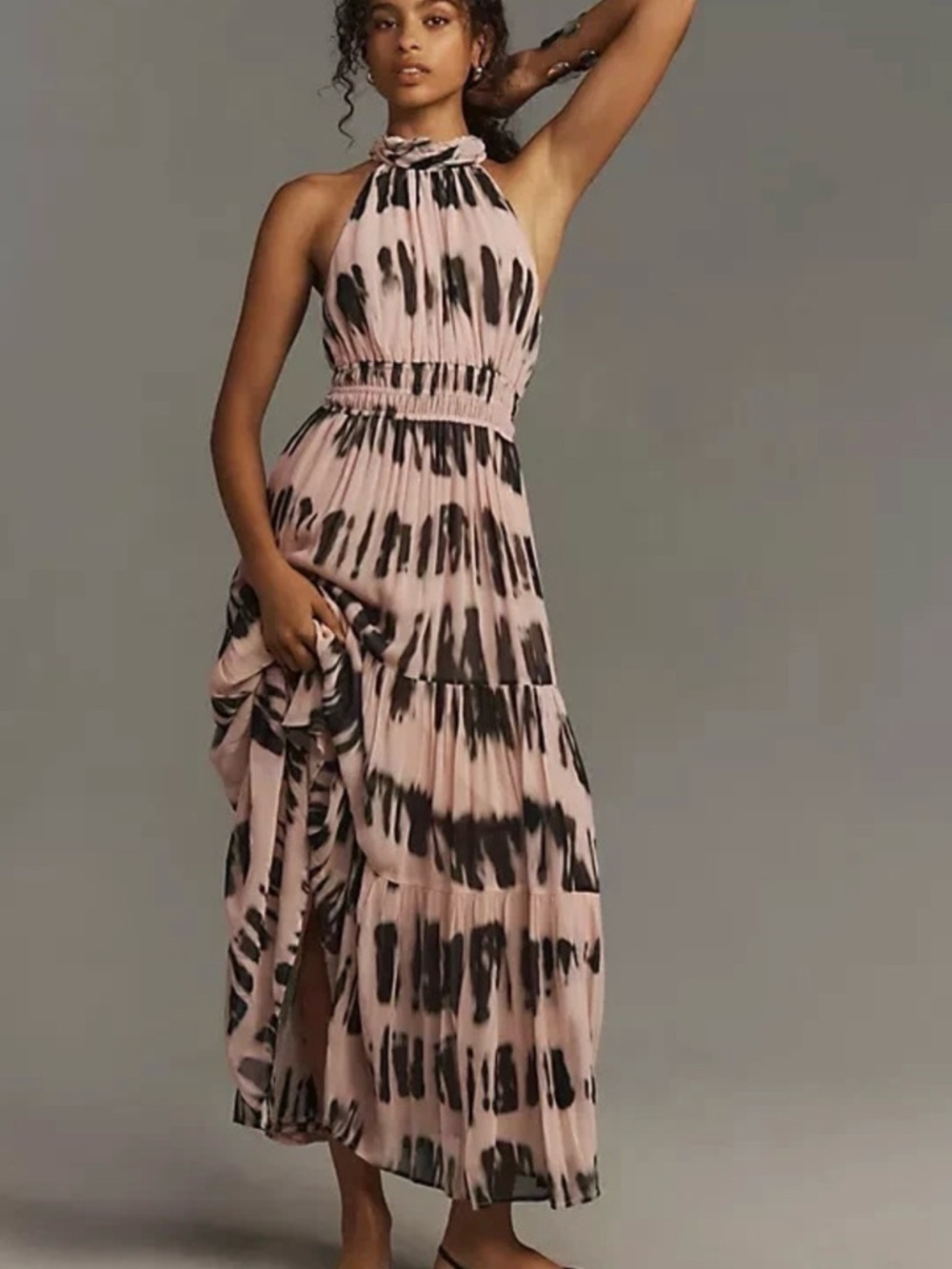 Somerset Maxi Dress Halter Edition Size XSP Anthropologie NWT Pink